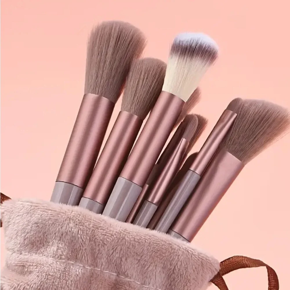 Pink Makeup Brush Set - 13 Pcs